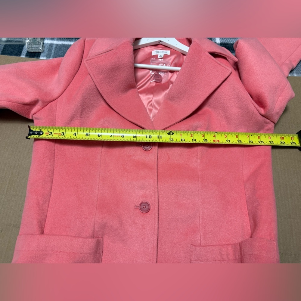 NWOT Candace Cameron Bure Regular Button Front Tailored Coat Long Blazer Jacket - Picture 4 of 10